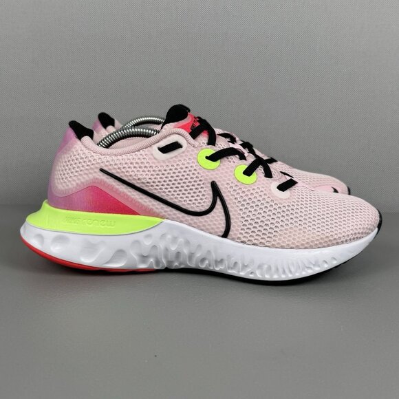 Nike Renew Run Shoes Women 8 Pink Foam/Physic Blue/Laser Crimson/Black CW5637600 - Picture 1 of 9